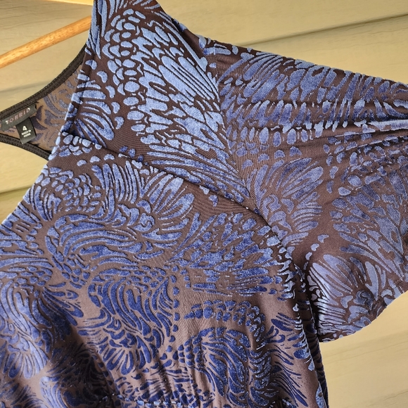 Torrid blue velor print dress size 4X plus size - Picture 7 of 11